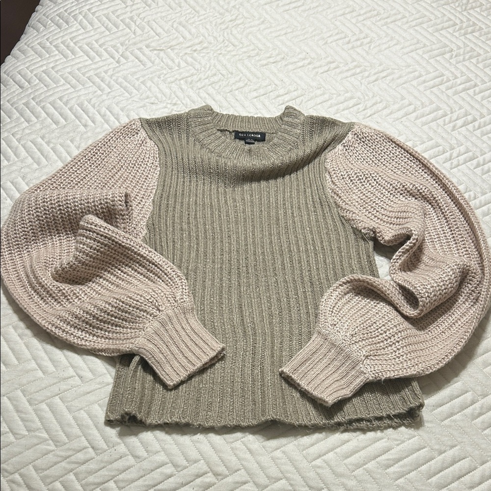 QED London Beige and olive Sweater